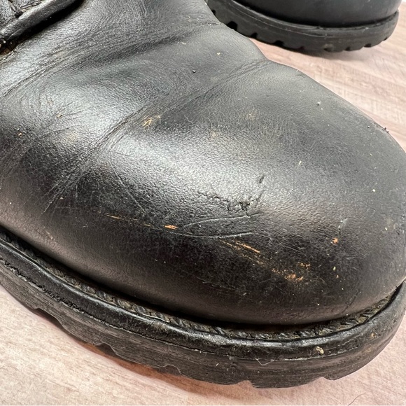 Red Wing Boots Men's Size 10 Black Leather Combat Boot. Lace Front and Side Zip - Picture 16 of 16